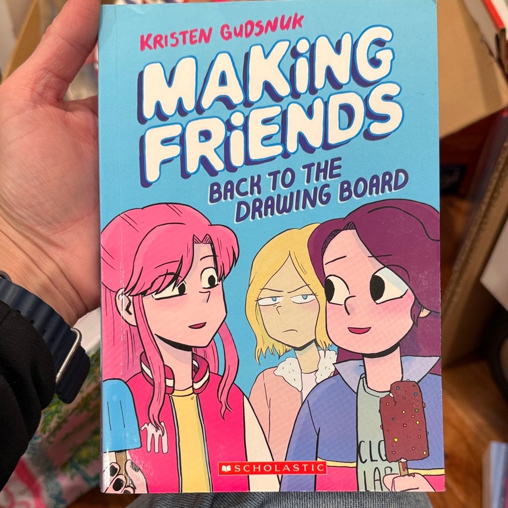Scholastic Making Friends: Back to the Drawing Board - Blue and Pink Cover